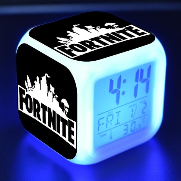 Fortress Night Alarm Clock Fortnite Konkurrenskraftigt skjutspel Colorful Mood Led Alarm Clock