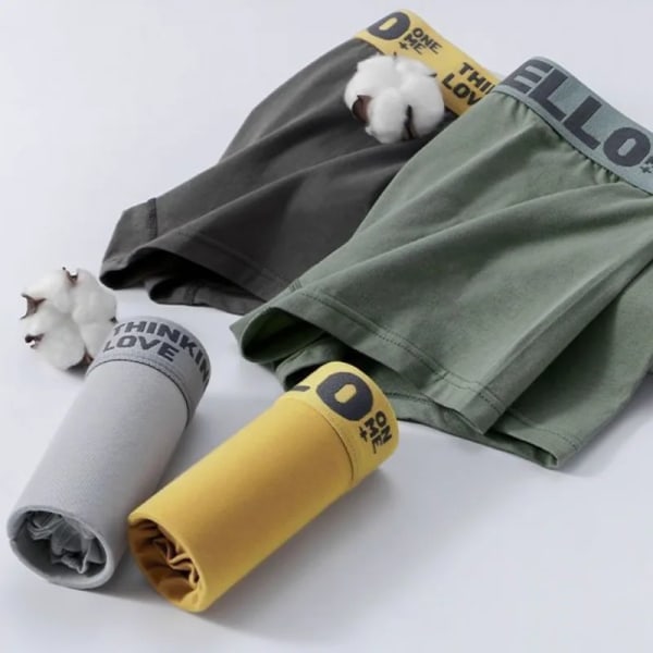 6 stk. herreundertøj, bomuldsunderbukser til mænd, rene herreunderbukser, shorts, åndbare boxershorts, komfortable, bløde plusstørrelser, blandede farver, M 40-45 kg M 40-45kg