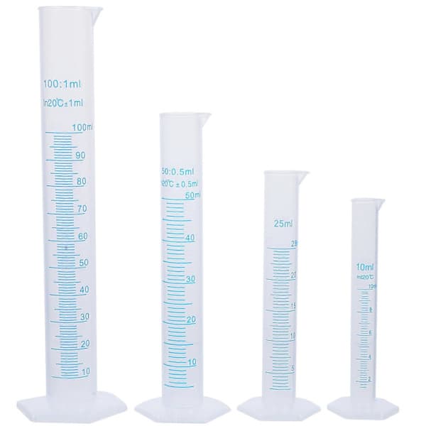 St Cup Set 50ml Mätcylinder Hydrometer Provrör Graderad Mätcylinder