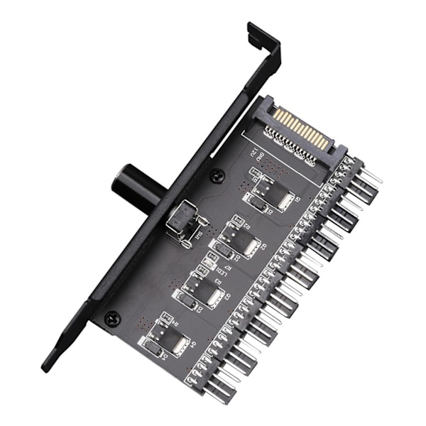 1 til 8 4-pin/3-pin CPU-kjøler PC Chasis Kjølevifte Hastighetskontroll