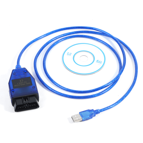VAG-COM 409 Com Vag 409.1 Kkl USB Diagnostikkabel Scanner Inte Blå Onesize