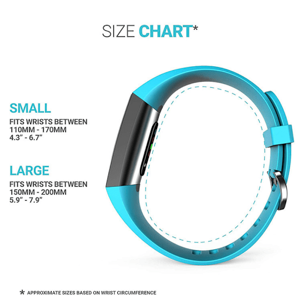 Passer til Fitbit Charge 4 / Fitbit Charge 3 / Charge 3 SE udskiftningsrem, smartwatch rem (Sort-S)