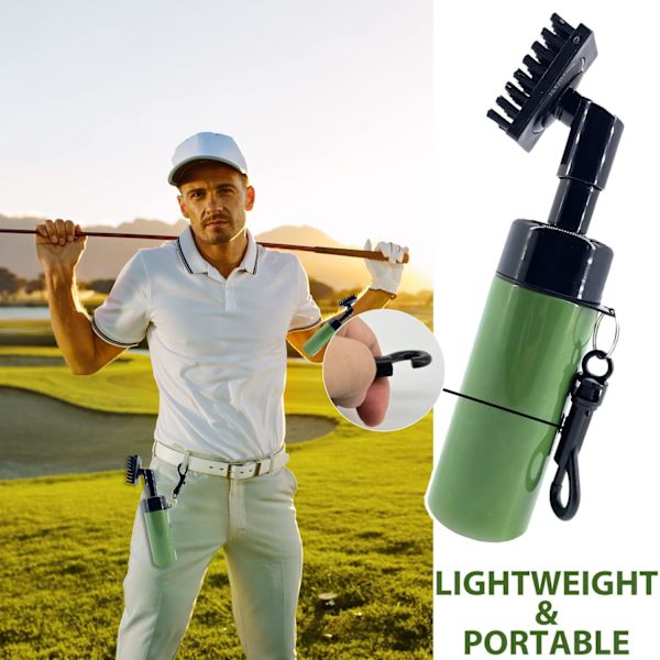 Golfklubbrengöringsborste, Grön golfklubbborste Spårrengörare Golfklubbrengöringsset, Professionell golfbollsrengörare