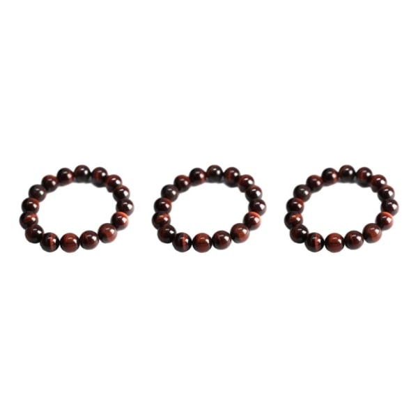 1/2/3/5 Natursteinperler - Lett å bruke Tigerøye Armbånd Rød Tigerøye 12MM 3STK Red Tiger Eye12MM 3PCS