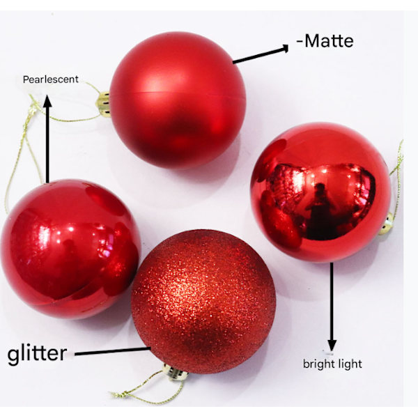 Joulukuusen pallot 8 cm / 24 ohutta joulukuusen palloa, pyöreä, joulukuusen riipus, lahja, koristeelliset riipuskoristeet värikkäät Claret