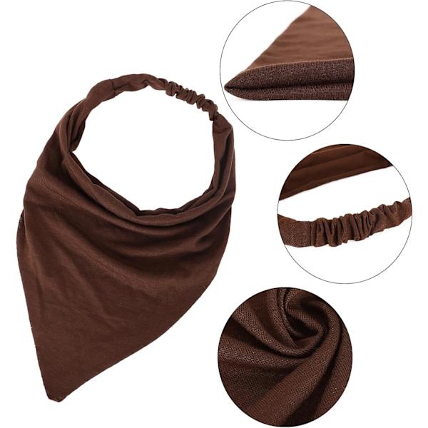 13 tum 6 stycken mjuka elastiska triangelformade halkdukar med halkband (mörk kaffe/mörkgrön/grå/brun/blå/svart)