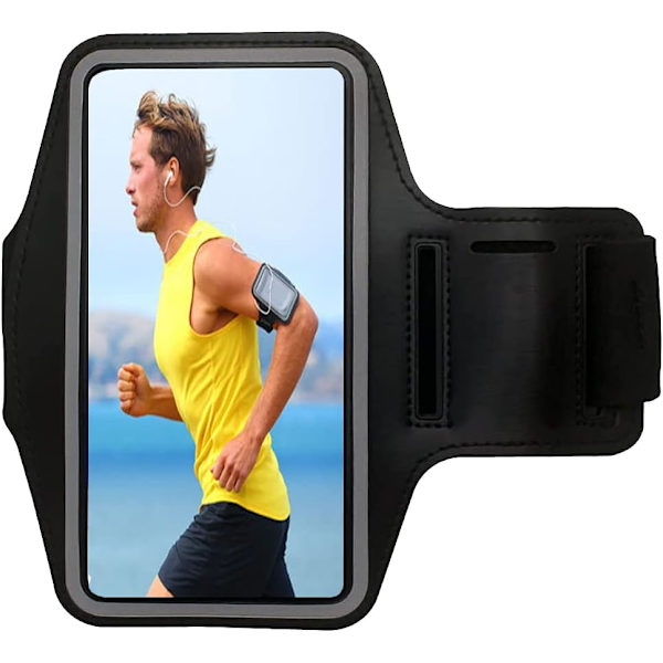 Justerbart sportarmband för mobiltelefon, vattentätt telefonarmband för löpning, fitness, träning, gymnastik och utomhussporter, upp till 6,5\"