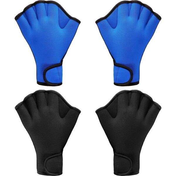 2 Par Simningshandskar Vattentäta Simträning Handskar Neopren Handskar Vävda Fitness Handskar M