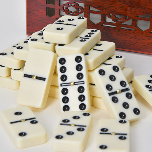 Domino i sten / Dominobrikker - Dominospil Varm hvid