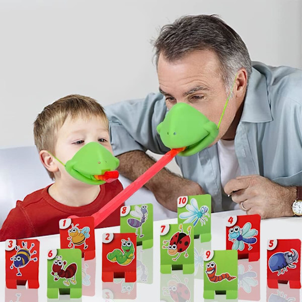 Fånga buggar spel, tunga groda fånga buggar familjespel, kameleont sticker ut tungan kortspel brädspel