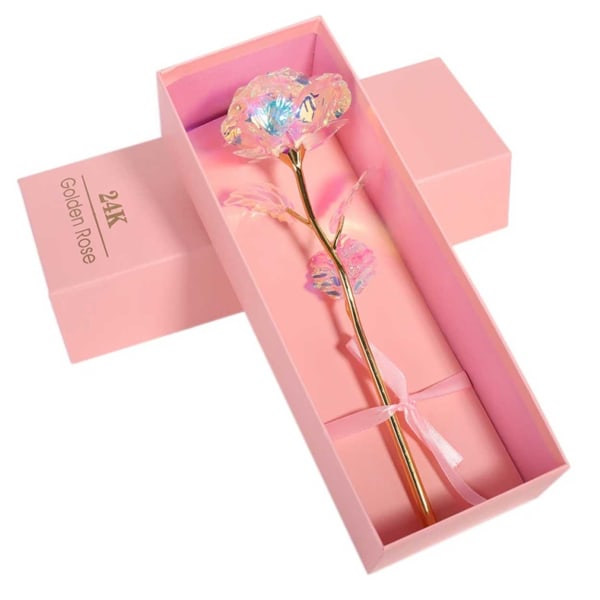 24 Karat Guldbelagt Diamant Rose 24k Rose i Gaveindpakning guld