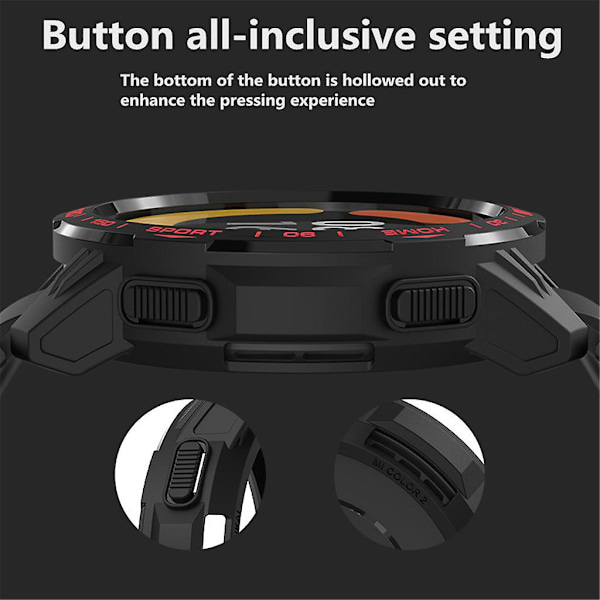 Til Mi Watch Color 2 Anti-ridse Beskyttelsesetui Vandtæt Ultratynd-vaskbar