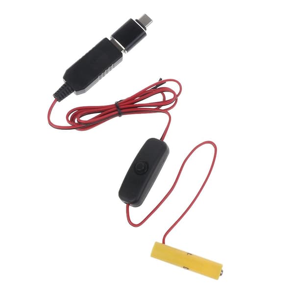 2m Aaa Pariston Eliminointikaapeli Kytkimellä Type-c/usb Virtalähde