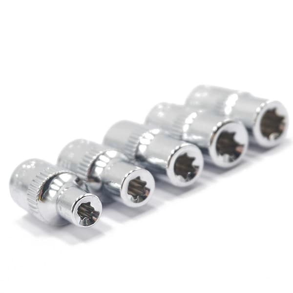 5 kpl 1/4 tuuman Torx-tähtikantahylsysarja E4, e5, E6, e7, E8 St