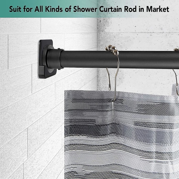 Sunrain självhäftande duschdraperi Stång Spänningshållare | Duschstångsmonteringshållare kompatibel Vit2st
