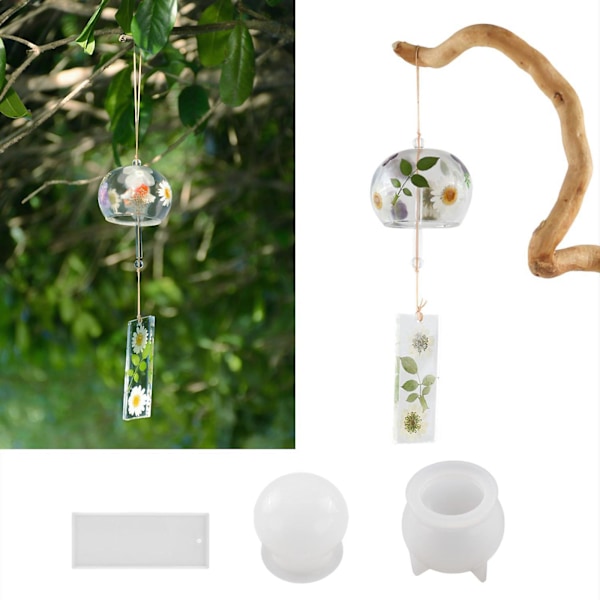 Vindklokke Resin Form Epoxy Resin Støbeforme DIY Vindspil Si