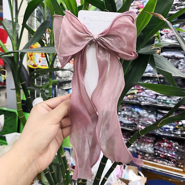 Elegant Perlebånd Stor Sløyfe Hårnål Prinsesse Streamer Søt Gi