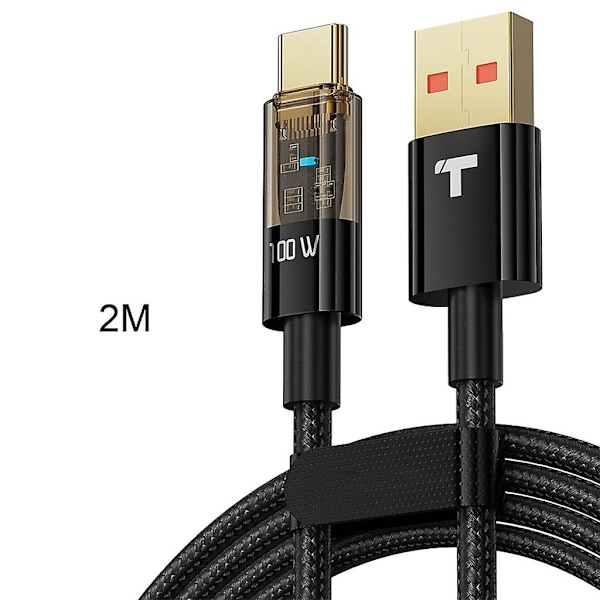 Pd100w Super Hurtig Opladning Usb-a Til Type-c Datakabel 6a Hurtig Ch
