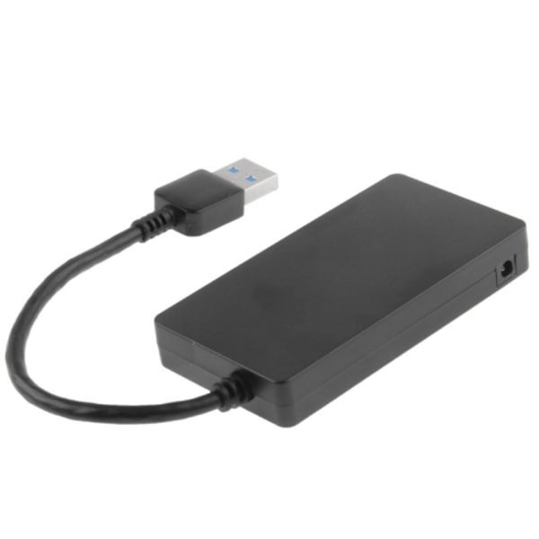 USB 3.0 -keskitin 4 nopealla portilla - Jopa 5 Gbps - Musta