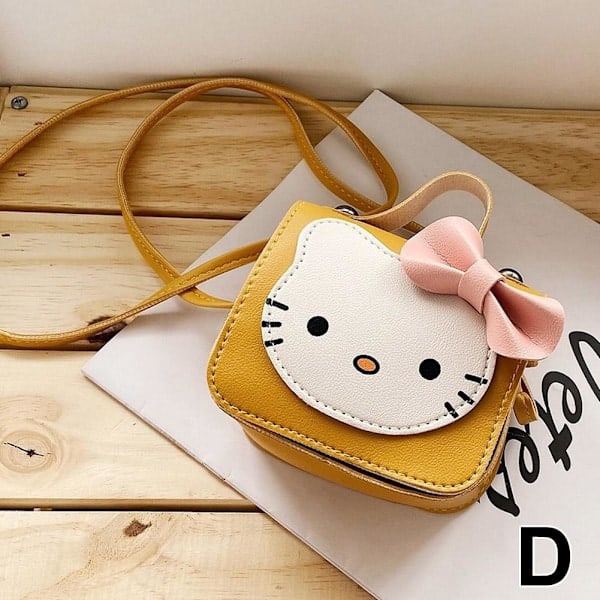 Söt Katt Barn Mini Axelväska Liten Väska Tecknad Myntbörs Rosa One size Pink One size