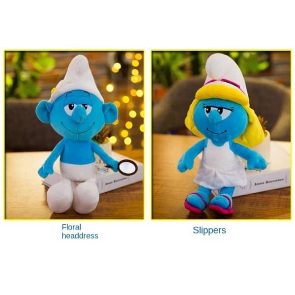 40cm Smurf Plyschleksak - Blomma Smurf