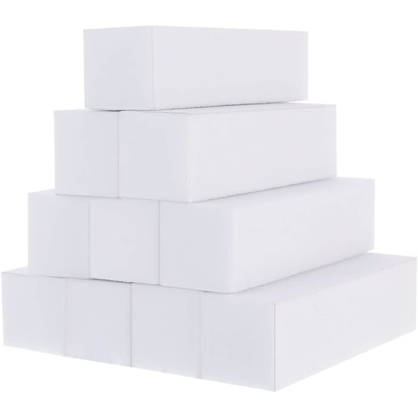 10 st vita nagelbufferblock, vit buffer slipblock professionell salongsnagelbufferblock, nagelkonsttipsverktyg fingermanikyrpedikyrverktyg