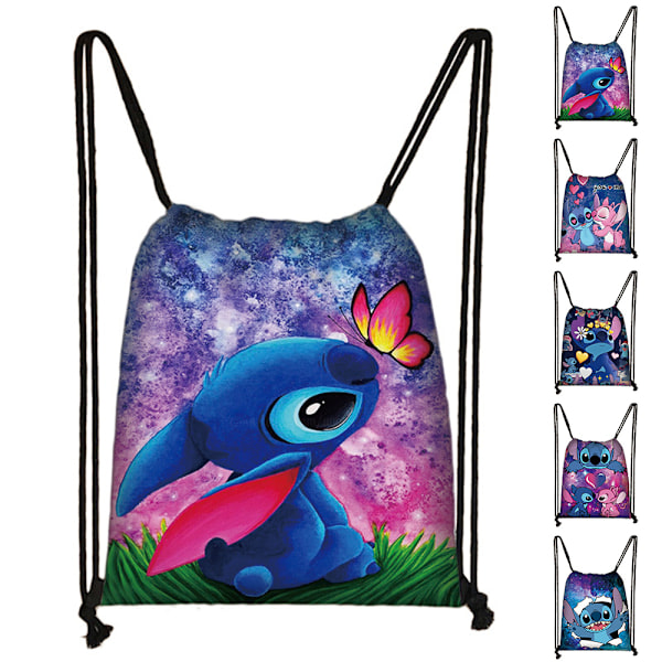 Lilo ja Stitch Lasten Poikien Tyttöjen Koulu Liikunta Uinti Urheilu Vetoketjullinen Laukku Reppu #1 32x38cm #1 #1