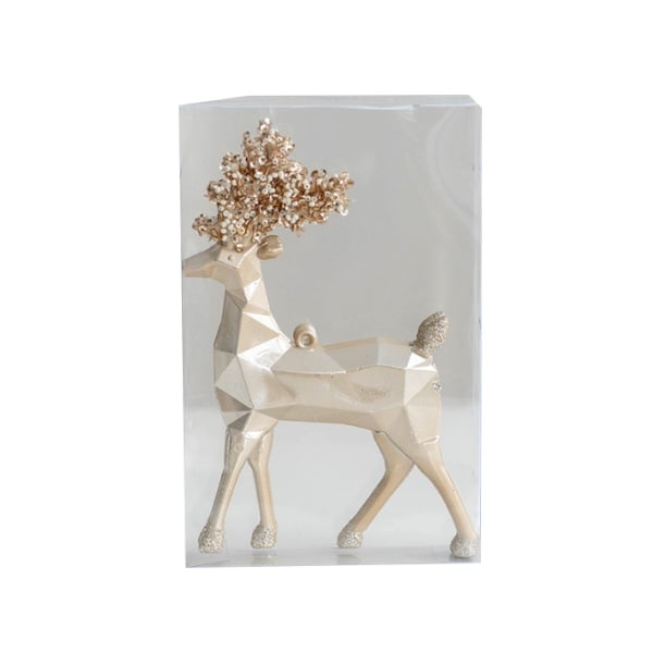 Samppanjanväriset joulukuusenpallot, joulukuusenkoristeet, 2 kpl peuroja, 15 cm 2pcs deer 15cm