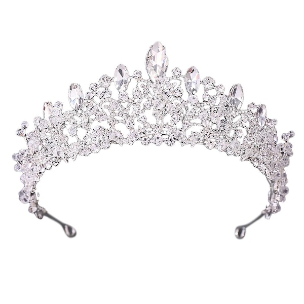 Barokk Luksus Kongelig Falsk Krystallkrone Glitter For Rhinestone W