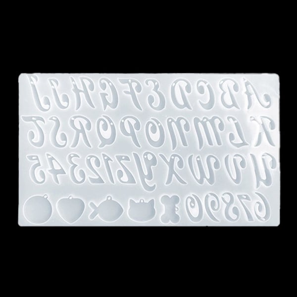 Resin Støping DIY Bokstav Ornament Epoksy Former Resin Nøkkelring Mak