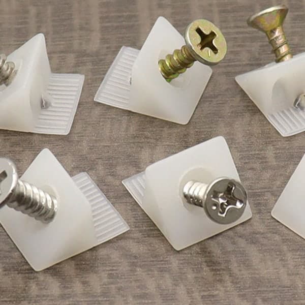 100-pack/Lot Lättinstallerade Premium Plastlådkilar Silver Silver