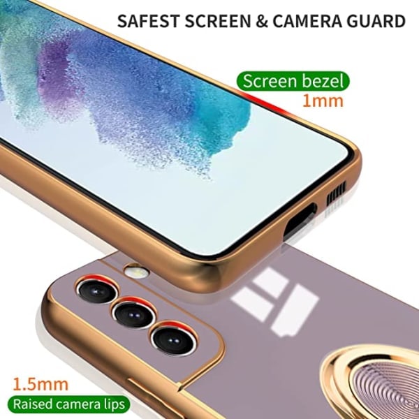 Yhteensopiva suojakotelo Samsung Galaxy S21 FE -puhelimelle sormipidikkeellä