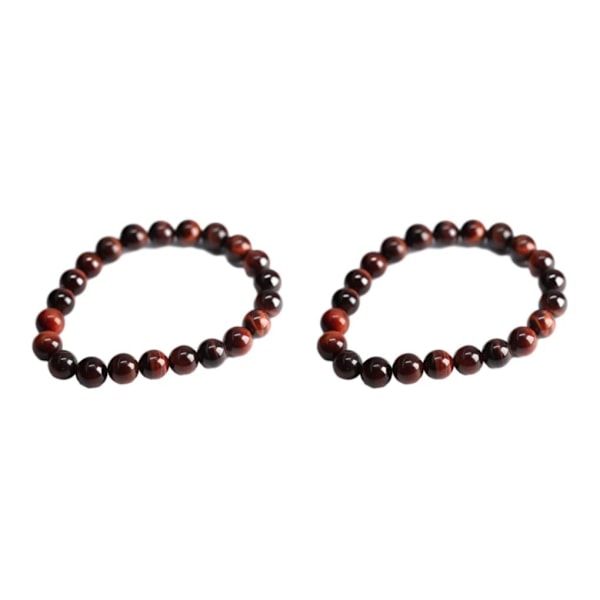 1/2/3/5 Natursteinperler - Lett å bruke Tigerøye Armbånd Rød Tigerøye 10MM 2STK Red Tiger Eye10MM 2PCS