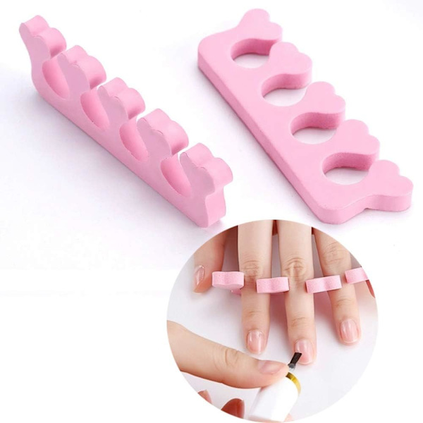 20 st mjuka skumgummisvampar tåseparatorer fingerdelare mjuk svamp fingerdelare distanshållare nagelkonst manikyr pedikyrverktyg