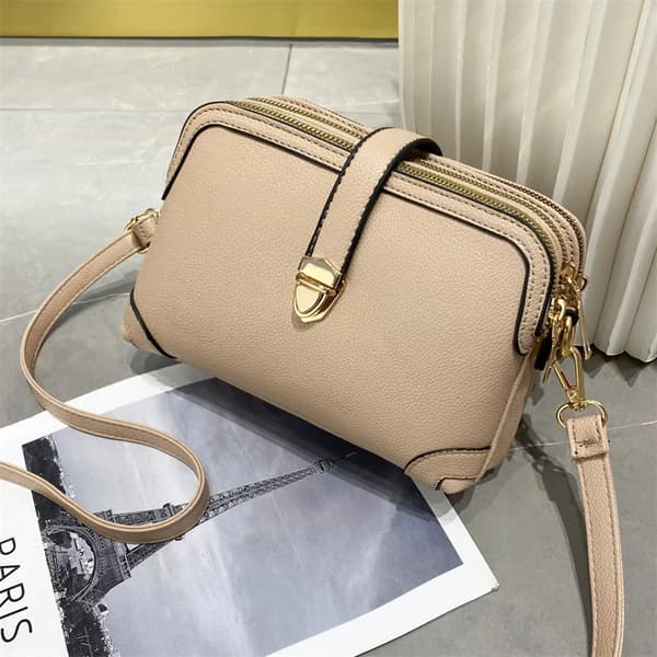Luksus Designer Små Håndtasker til Kvinder, Mode PU Læder Skuldertaske, 3-lags Shell Satchel Tasker red