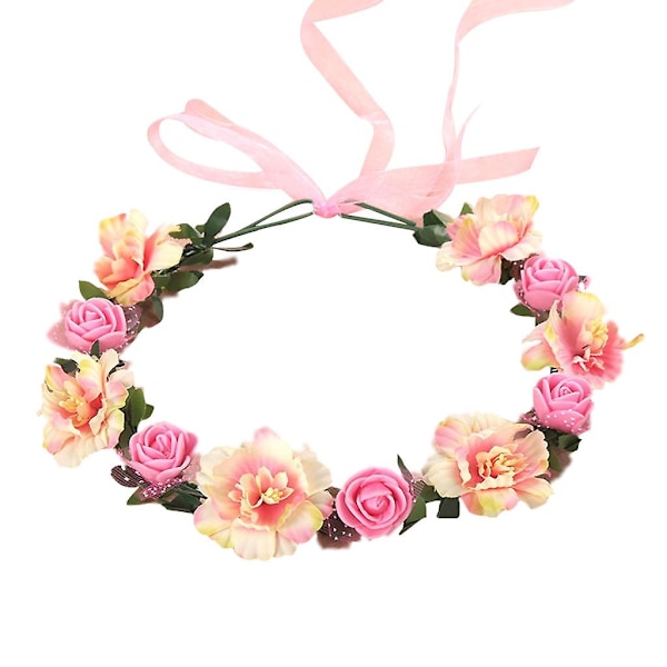 Blomsterkrone Blomsterkrans Hodebånd Garland Bohemsk Bryllup Bri