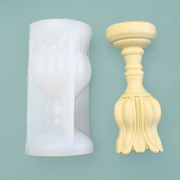 DIY Lys Silikoneform 3D Tulip-form Aromaterapi Voks Resin E