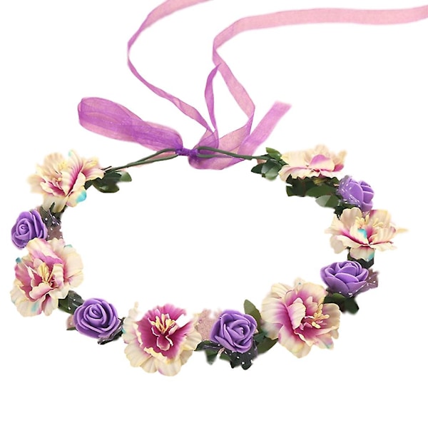 Blomsterkrone Blomsterkrans Hodebånd Garland Bohemsk Bryllup Bri