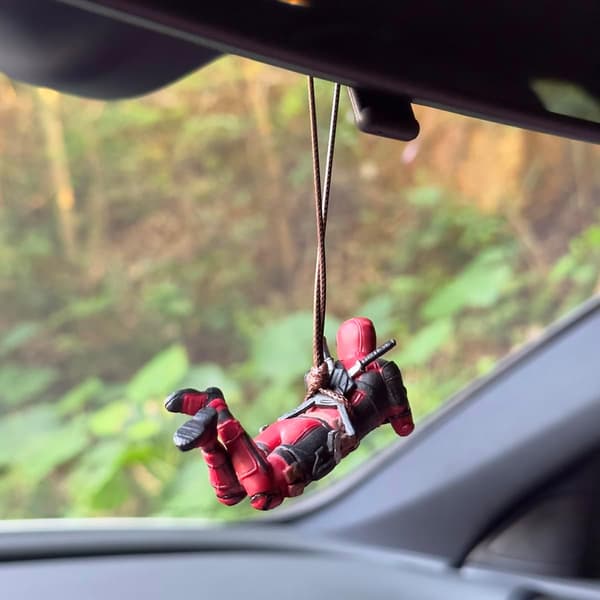 Bilpynt, Søt Deadpool Bilpynt, Svingende Deadpool Pynt, Bil Dekor Sjarm Anheng B