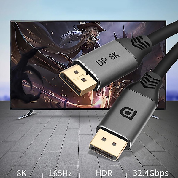 Displayport 1.4 -kaapeli 8k Hdr 60hz Display Port -sovitin videolle