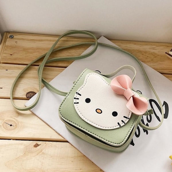 Söt Katt Barn Mini Axelväska Liten Väska Tecknad Myntbörs Rosa One size Pink One size