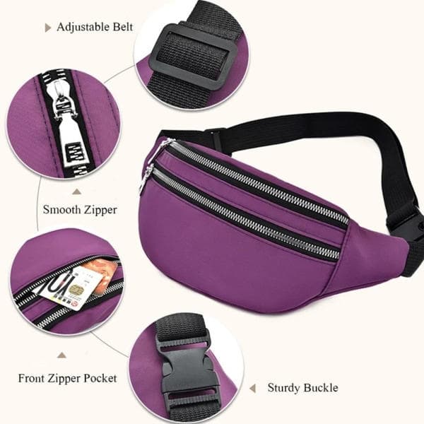Sport midjeväska lila Purple