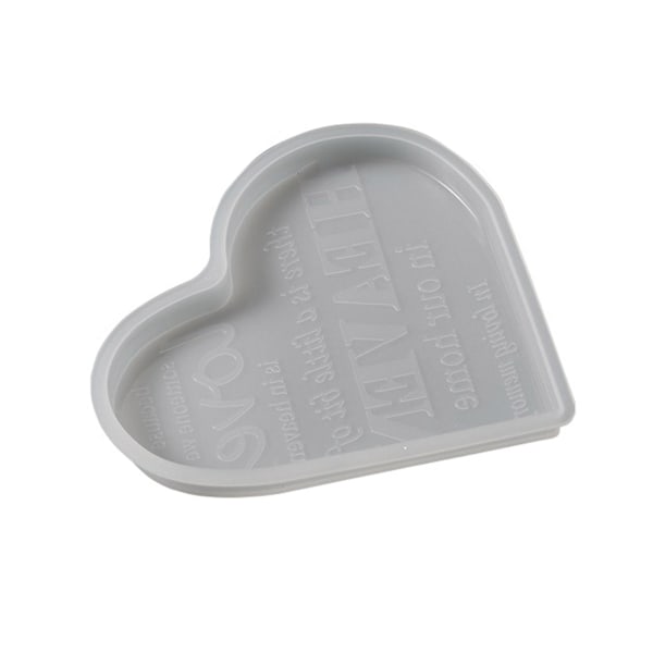 1/4 stk. Silikoneform Hjerte Skilt Form Mindesmærke Hjerte Resin Pla