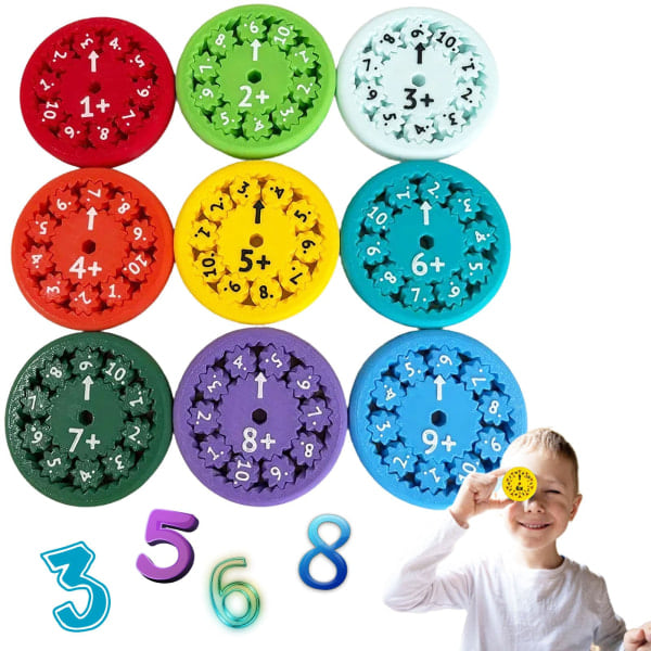 Matematik Fidget Spinners, Matematik Fakta Fidget Spinners, för alla Stimmers - Fidgeters som lär sig matematik, division och multiplikation på en Fidget Add Or Subtract 9pcs