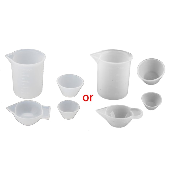 4 stk Silikon Blandekopper Målekopper 100ml 10ml DIY Resin Je