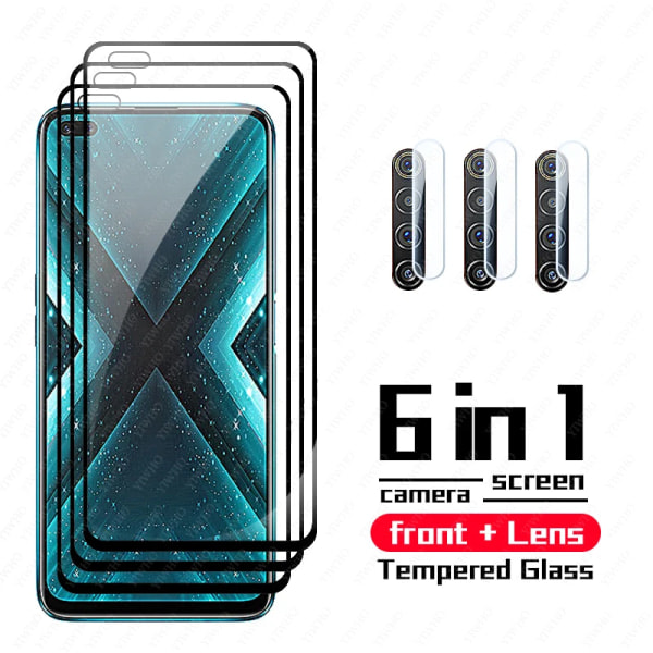 Beskyttende hærdet glas til Realme X3 SuperZoom glas til OPPO Realme X3 skærmbeskytter kameralinse film Realmi X 3 6.6 \"