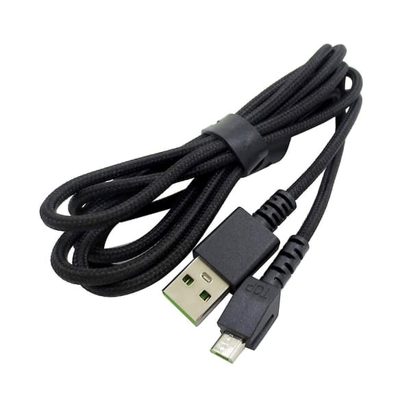 Universal Micro USB-kabel för Naga Pro trådlös mus flätad Ch