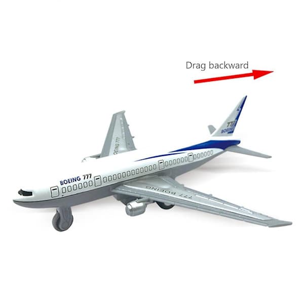 Farfi 2 stk. Mini Simulation 777 A380 Træk Tilbage Fly Flymodel Samlerlegetøj