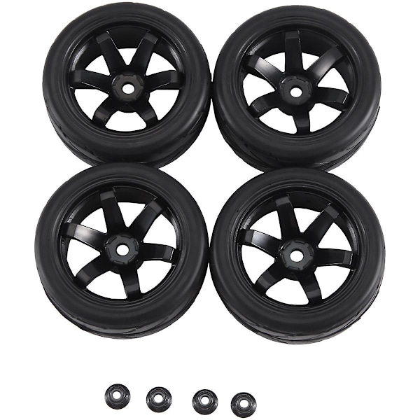 4st 12mm Hex Hjul Fälgar Od 2.59tum Gummidäck För Rc 1/10 On