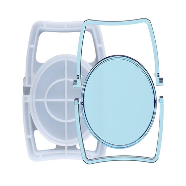 Oval Makeup Spejl Epoxy Resin Form Desktop Vanity Spejl Silico